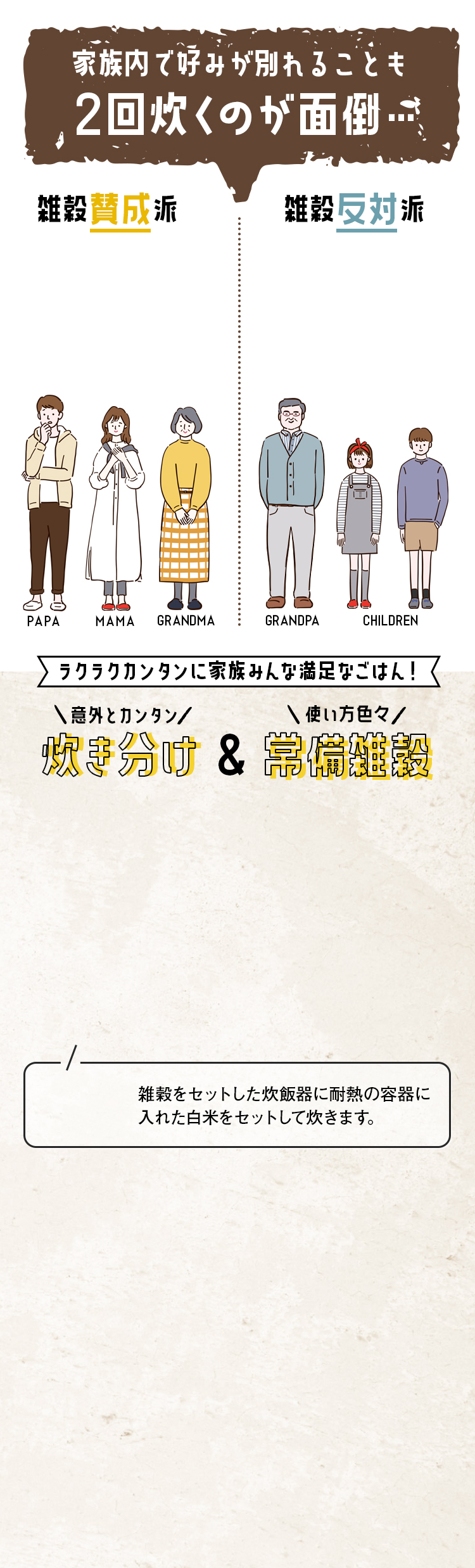 家族内でこのみが別れることも・・・